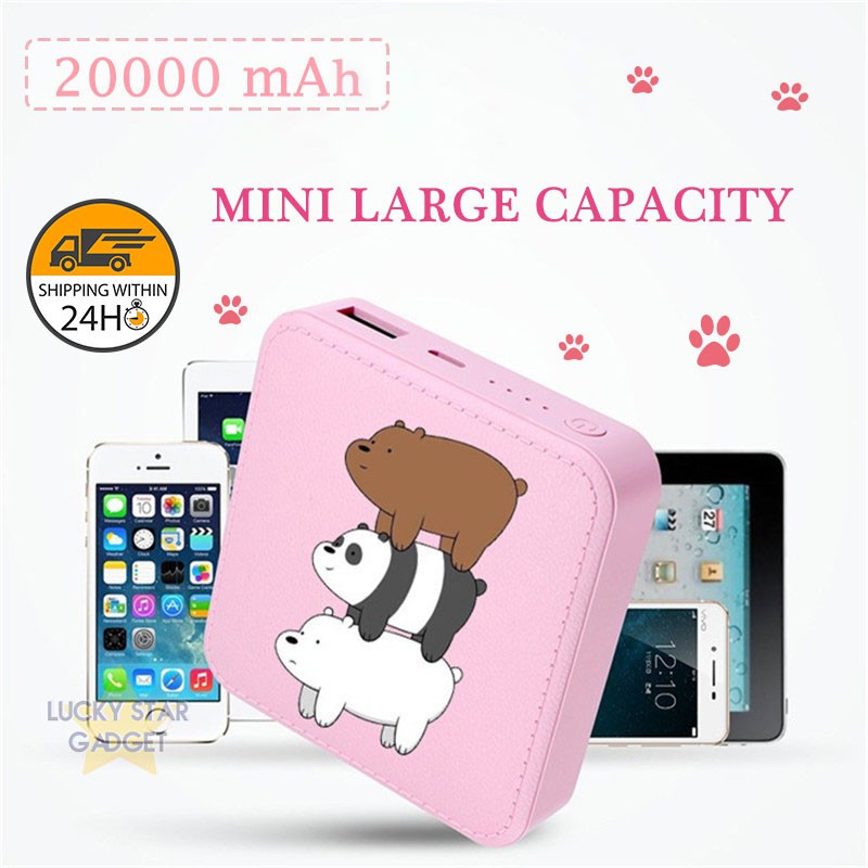 Powerbank 20000mAh Big Capacity Cute Portable Mini Power Bank