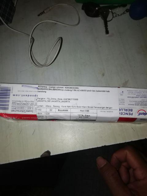 Karet Kaki Kursi Bulat Hitam Model Pemasangan Dengan Skrup Ukuran M