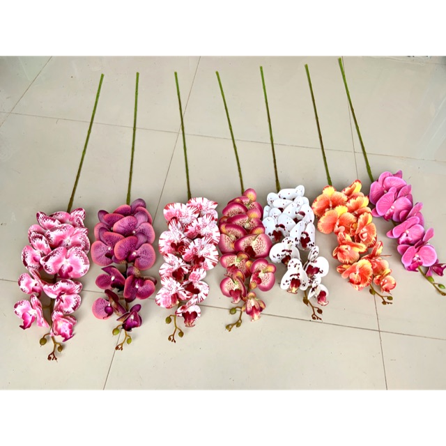 BUNGA ANGGREK LATEX CORAK 9 KUNTUM(BAGLXC9)(38.8) - BUNGA SUDUT - BUNGA HIAS