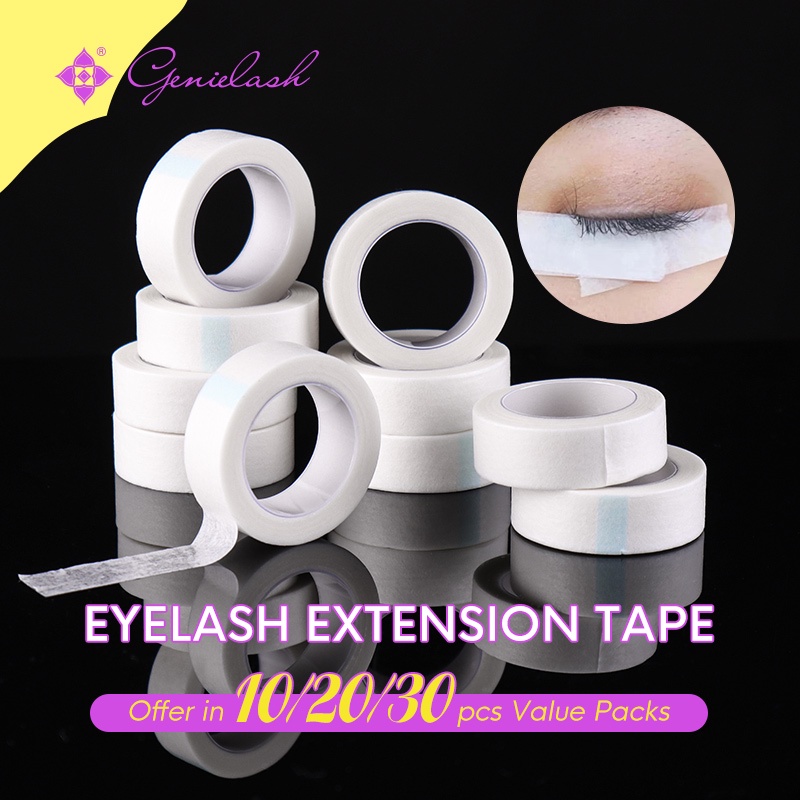 Genielash 10pcs lot Surgical Tape Tape Medis Breathable Non-woven Micropore Tape Untuk Alat Ekstensi Bulu Mata Untuk Melindungi Di Bawah Bulu Mata