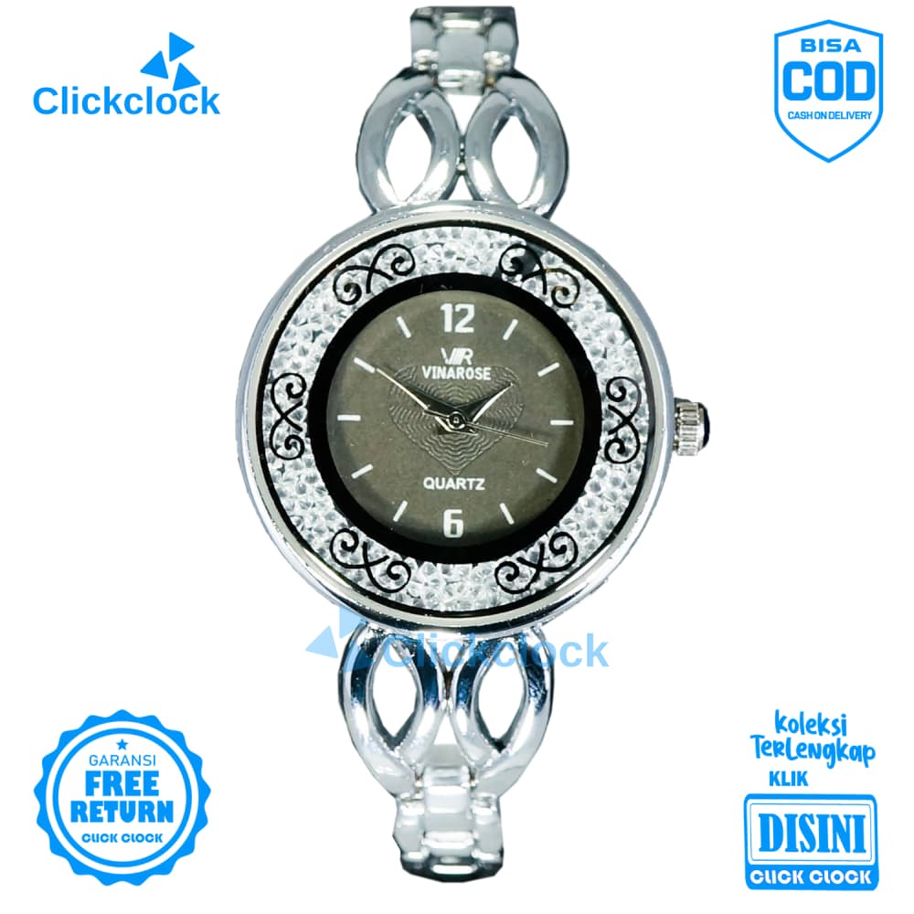 Jam Tangan Analog Wanita Fashion Permata Stainless bestquality VR-01 Jamtangan Murah