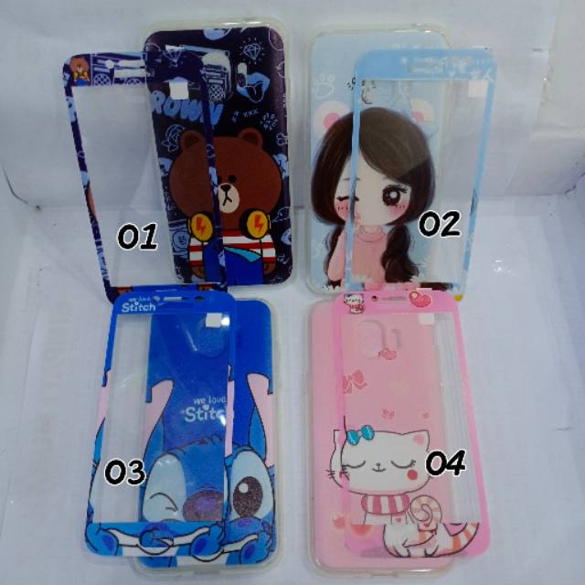 Softcase gambar + anti gores kaca samsung J2 pro