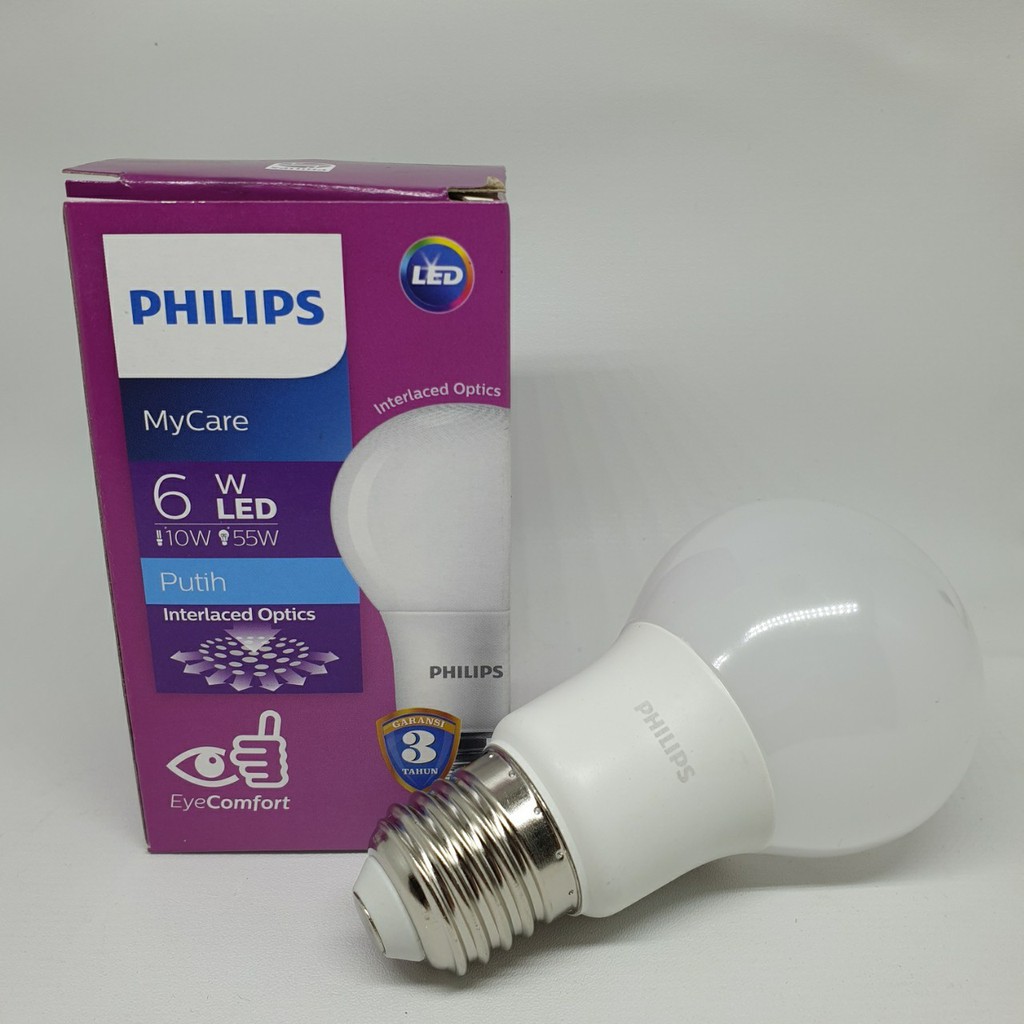 PHILIPS Lampu LED MyCare 6W  Bohlam LED Bulb My Care 6 Watt