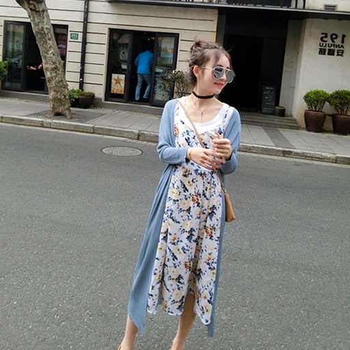 XIAOZHAINV Cardigan Wanita Korean Style Lengan Pendek 363