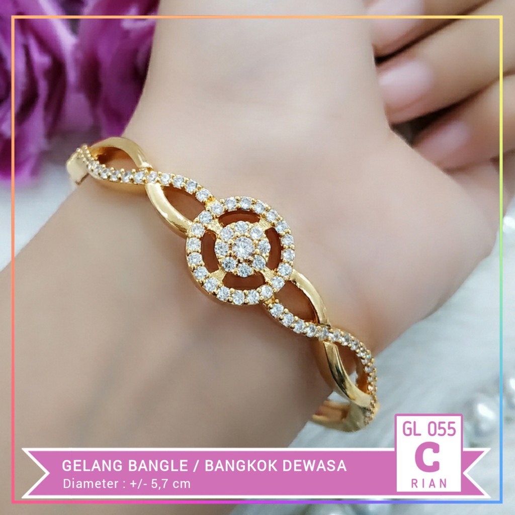 Gelang xuping gelang dewasa bangkok permata lapis emas gold GL 055
