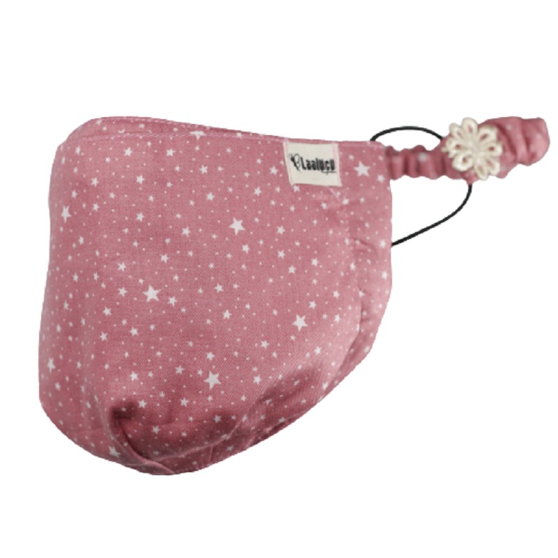 Masker Kain Wanita Laalucu 3 Lapis Tebal Bahan Katun Jepang Hijab Friendly Motif