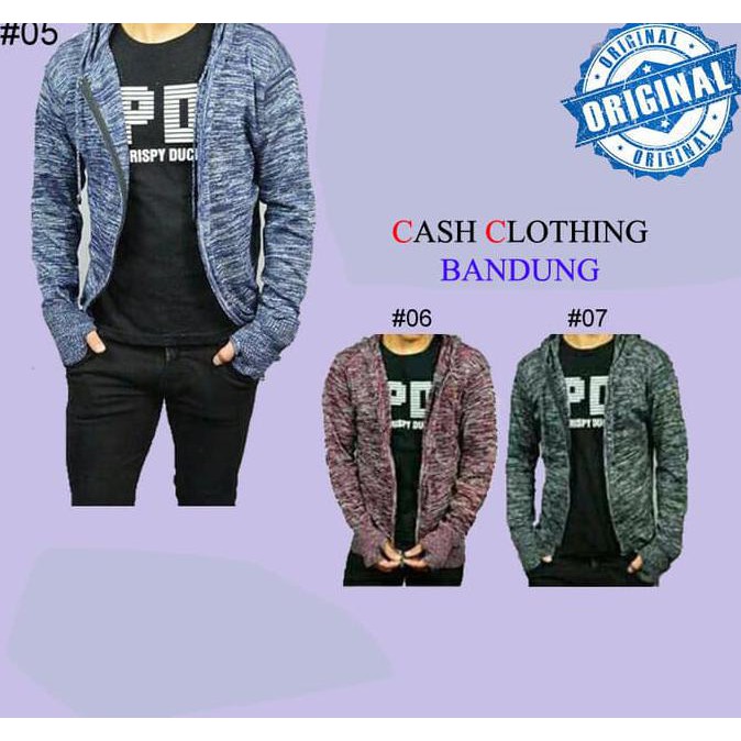 JAKET COWOK Jaket Rajut Ariel Sweater Jaket Rajut Pria Cardigan Two One - nomber dua