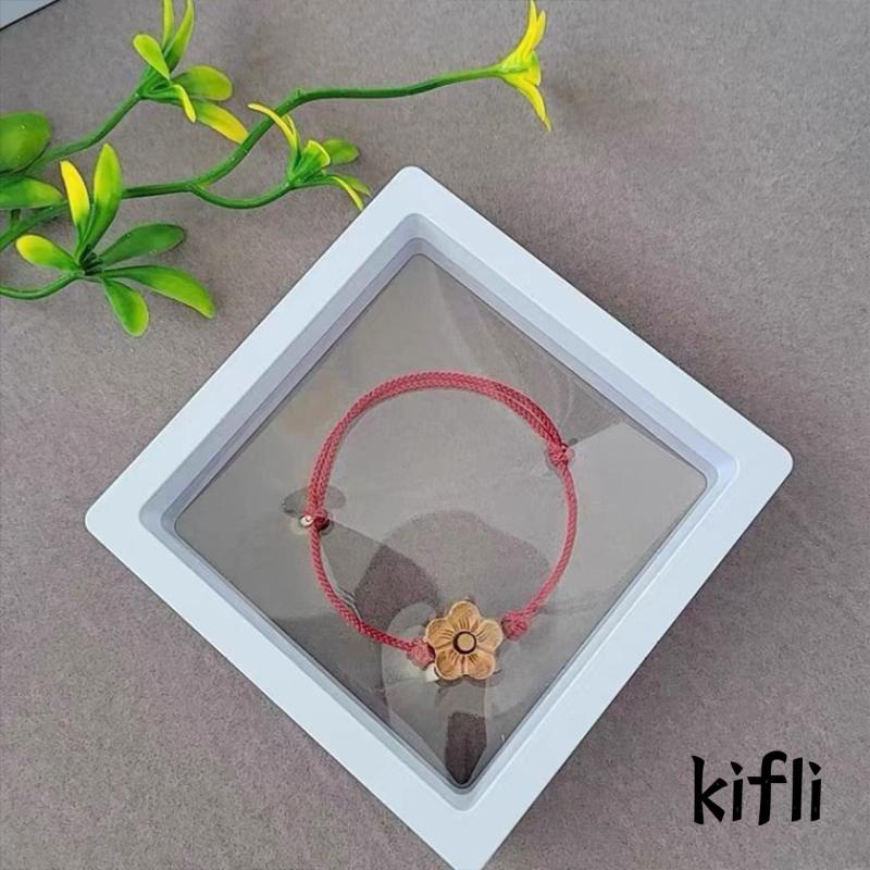 Gelang Tali Merah Tenunan Tangan Desain Ukiran Kayu Peach Plum Blossom Untuk Hadiah Pacar Perempuan