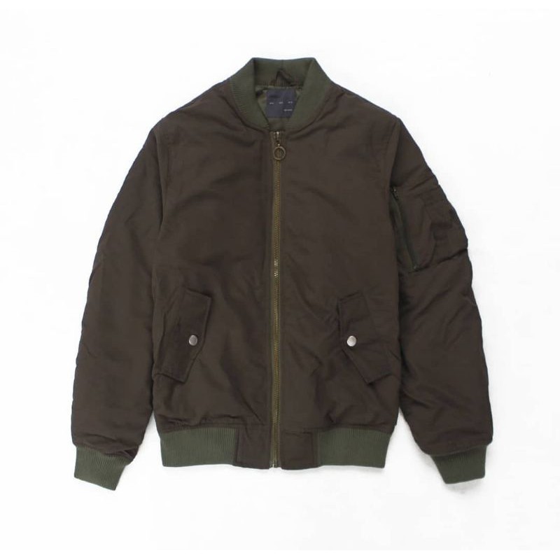 Zara Man  bomber jacket Olive & Black