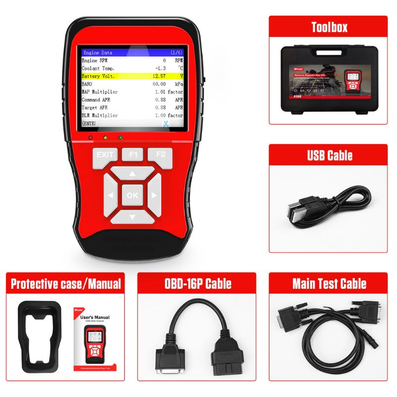 Scanner injeksi HONDA YAMAHA DAN VESPA/KAWASAKI