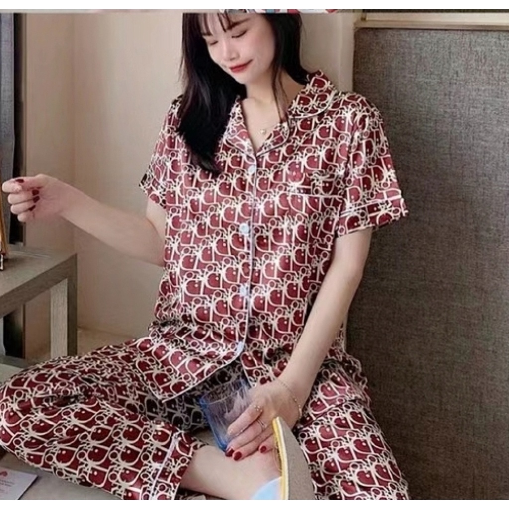 PIYAMA BAJU TIDUR SATIN PP CP IMPORT WANITA MURAH KEKINIAN-FK 18