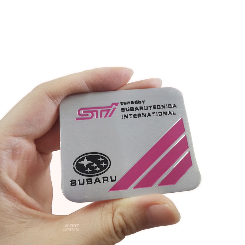 1pc Stiker Emblem Logo STI Bahan Aluminum Untuk Fender Samping Mobil SUBARU STI TECNICA