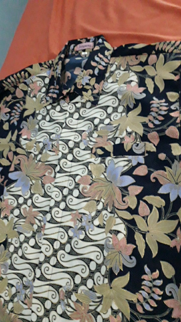 Couple Batik Modern Kemeja Lengan Panjang Rok Wisuda Acara Seragaman Keluarga Kondangan