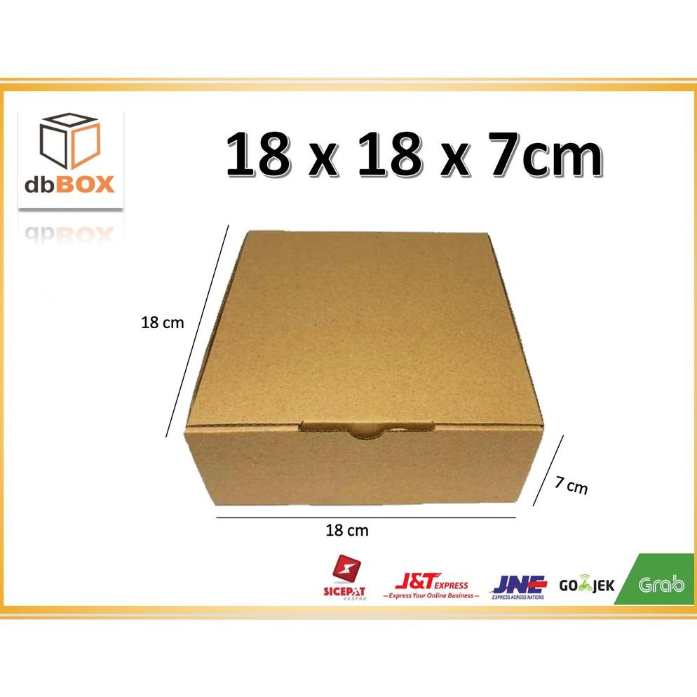 

(10Pcs) Kardus 18 X 18 X 7 Cm....Die Cut Kotak Kue, Snack -Aksesoris-Dll Model Box Pizza