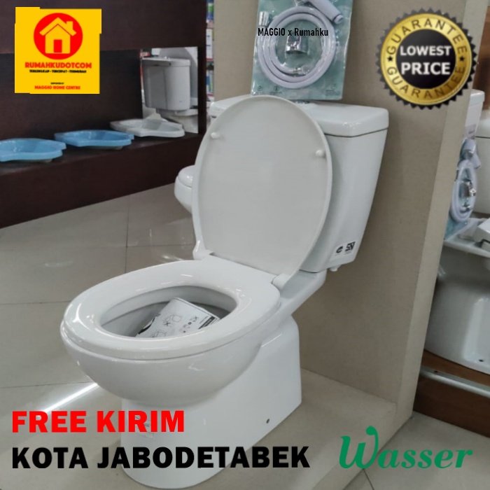 KLOSET DUDUK SET KOMPLIT DENGAN JET SHOWER - KLOSET DUDUK WASSER CT330-WS88TS  WASSER