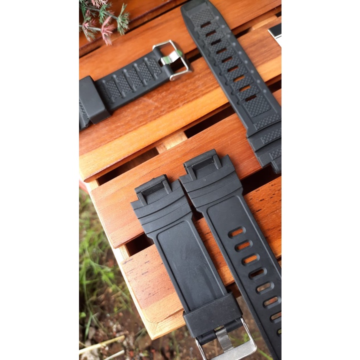 STRAP SPORT JAM TANGAN TALI  RUBBER BLACK/ TALI RUBBER LENTUR KUALITAS PREMIUM