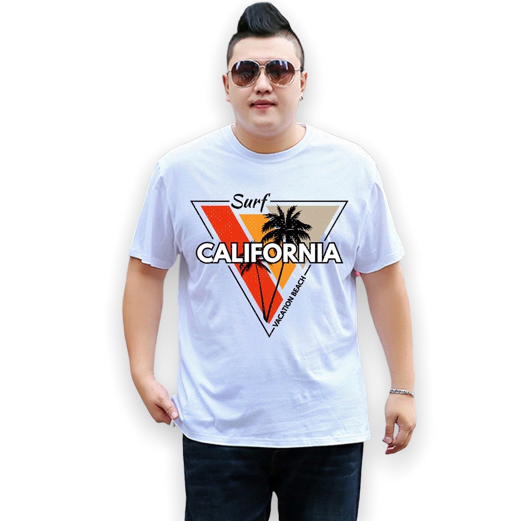 Baju Kaos Pria Jumbo California Tshirt Bigsize XL XXL Distro DTF