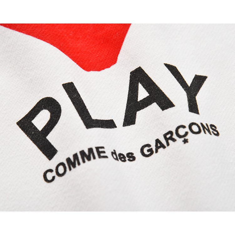 KOREA RAJUT LUCU HITAM BIRU LANGIT UNGU / CDG PLAY Red heart Cotton Sweater Kaus lengan panjang