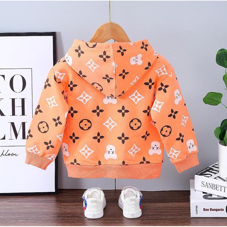 Hoodie [ Orange ] Baju Jaket Fashion Anak Laki-laki &amp; Perempuan [ Usia 2 - 5 Tahun ] HM777