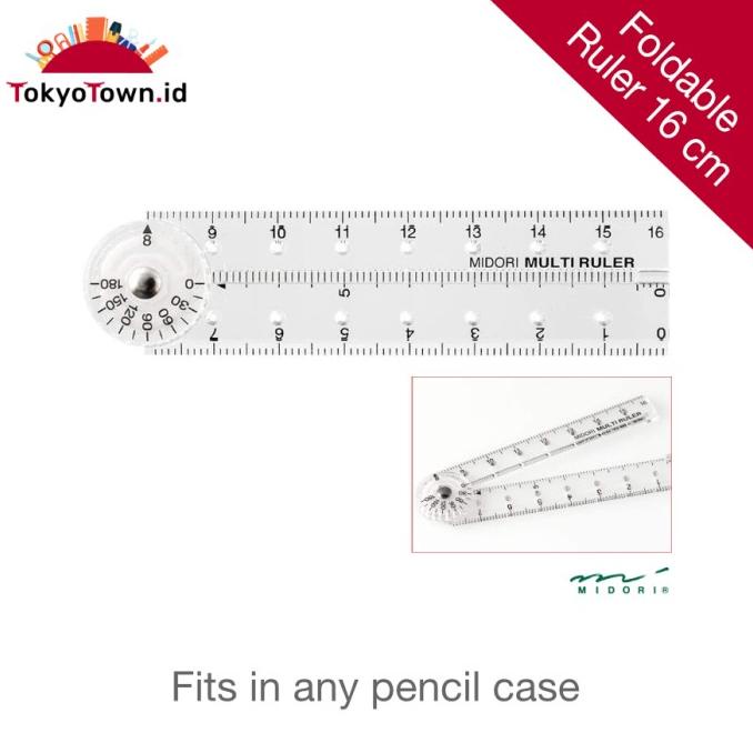 

Office & Stationery | Alat Tulis | Midori Ruler 16 Cm Foldable For Small Notebooks | Best Seller