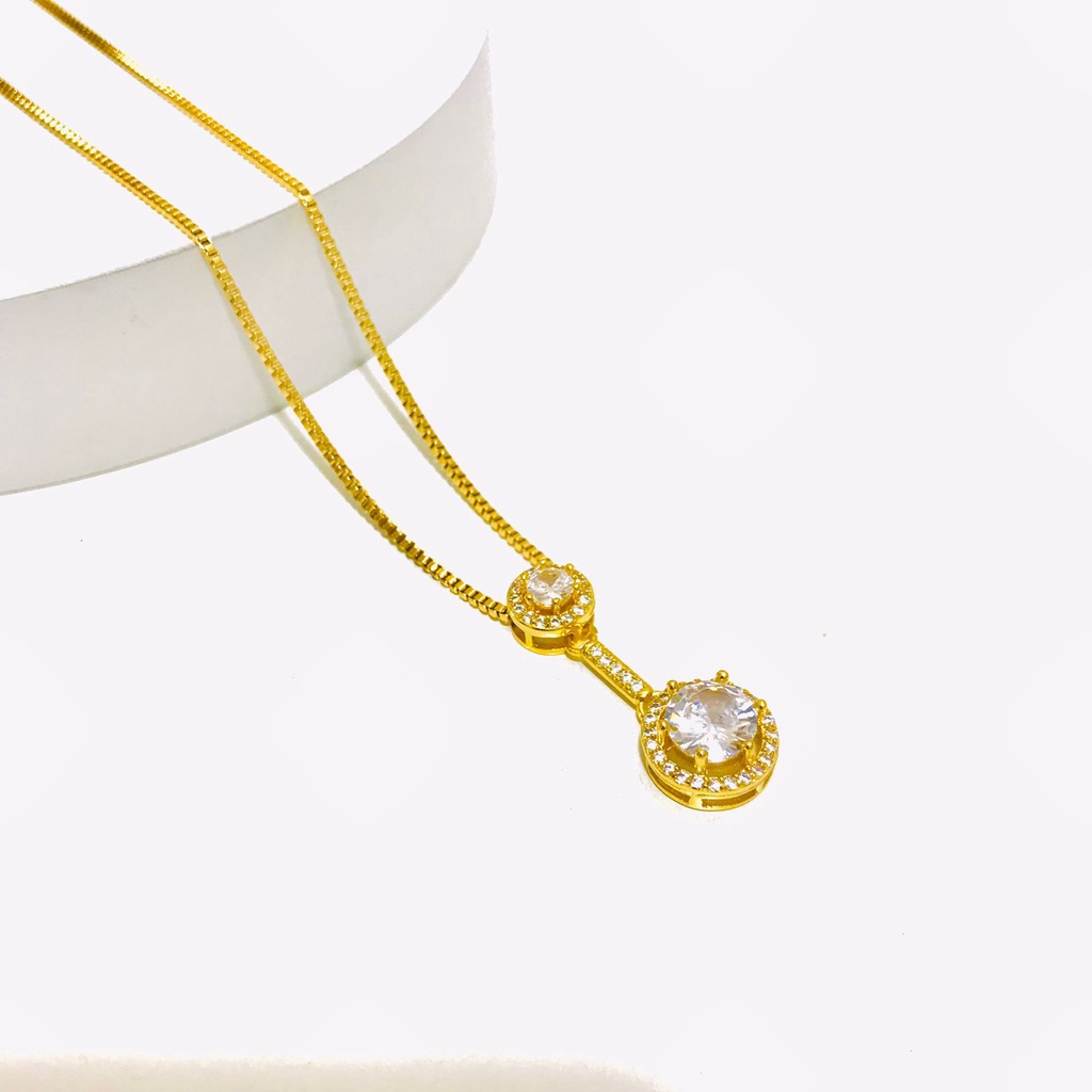 Kalung Titanium Wanita Asli Emas Anti Karat KP-251