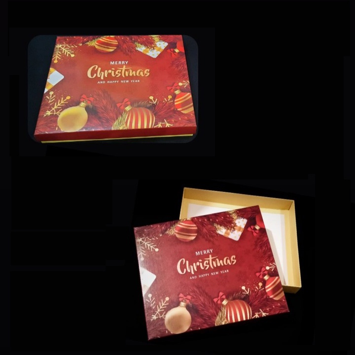 

(5 Pcs) Box Nastar Natal Kotak Kemasan Dus Kue Cake 22x19x3 cm Box Tanpa Sekat Packaging Christmas Hampers