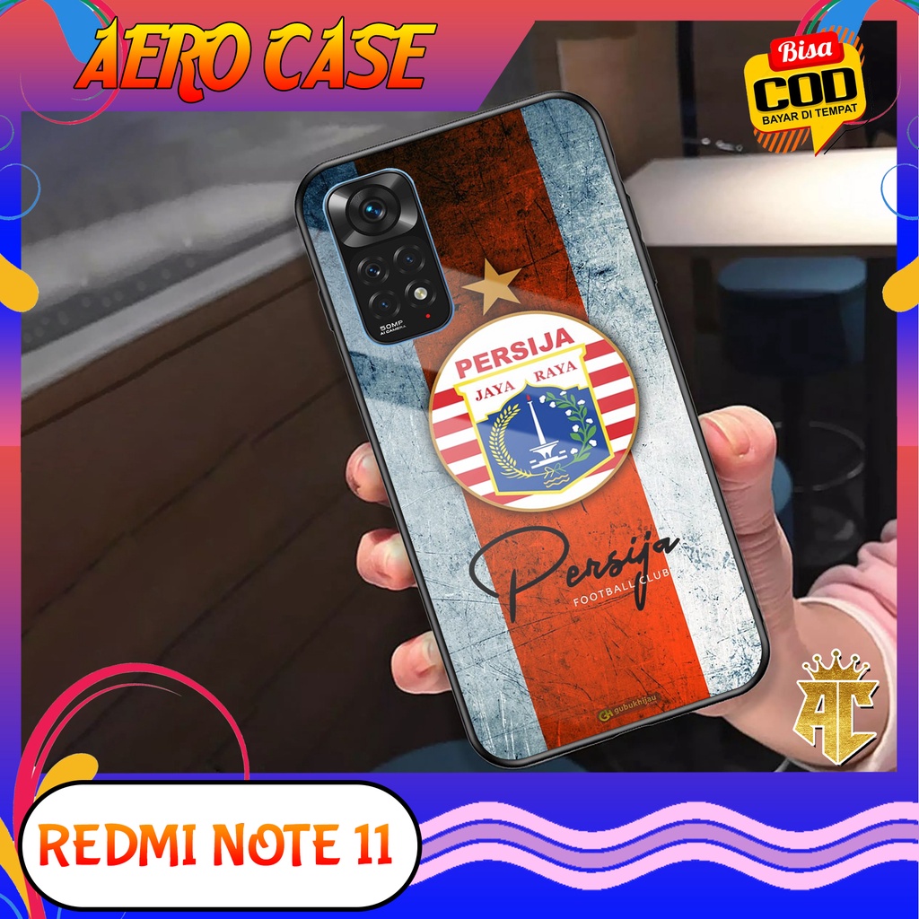 CASE XIAOMI REDMI NOTE 11 - Casing REDMI NOTE 11 Terbaru AERO STORE [ MOTIF SEPAK BOLA ] Silikon RED