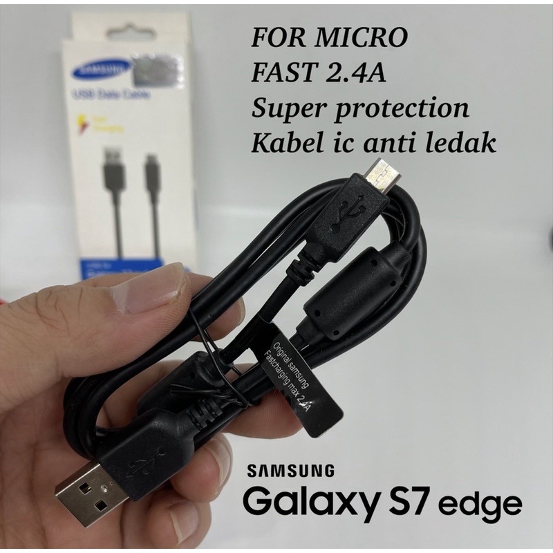 PROMO KABEL DATA SAMSUNG MICRO S7 EDGE ORIGINAL COMPATIBLE FOR SMARTPHONE SUPPORT FASTCHARGING 2.4A