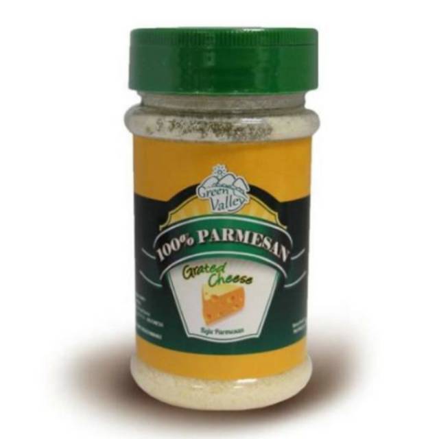 

Green Valley Parmesan Grated Cheese (80 gram) / Keju Parmesan Bubuk
