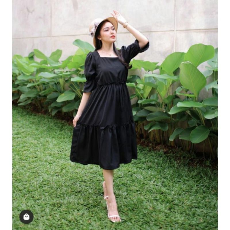 Dress Hitam/Dress Kekinian/Dress Wanita