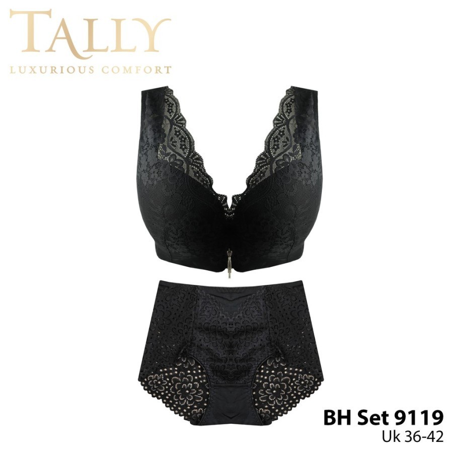 TALLY Bra Set Premium 8117 dan Cd 617 Bh Tanpa Kawat Busa