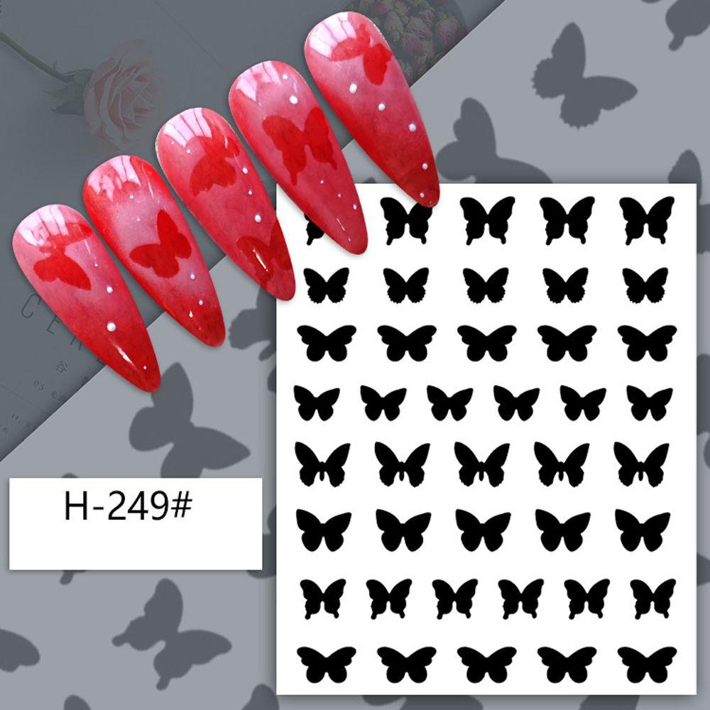 Agustina Nail Art Airbrush Stensil Trendi Menyenangkan Self-Adhesive Slider DIY Bintang Manicure Aksesoris Beruang Nail Art Template