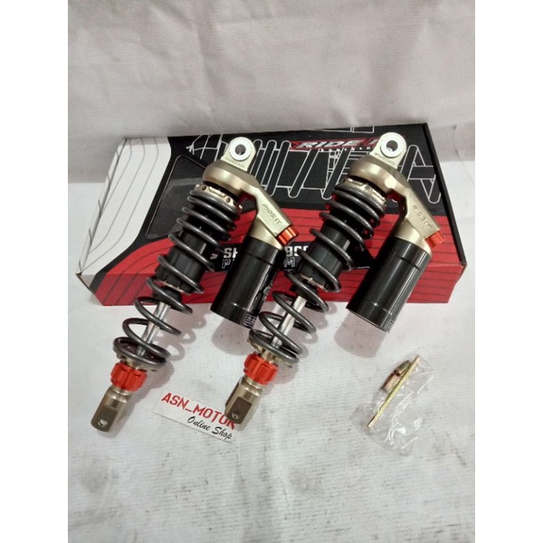 Shock Tabung Nmax old ,Nmax new / Aerox  Ride it GP Premium 299 Gold Series As Gold, Merah , Double klik As Gold