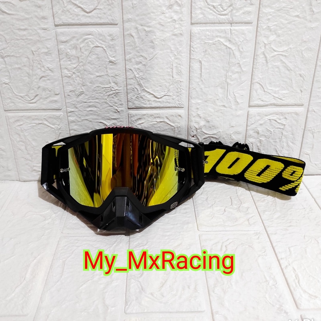 goggle cross trail or supermoto universal  berkendara kacamata helm goggle 100percen import kualitas premium goggle trail offroad bisa onroad berkualitas KODE 001