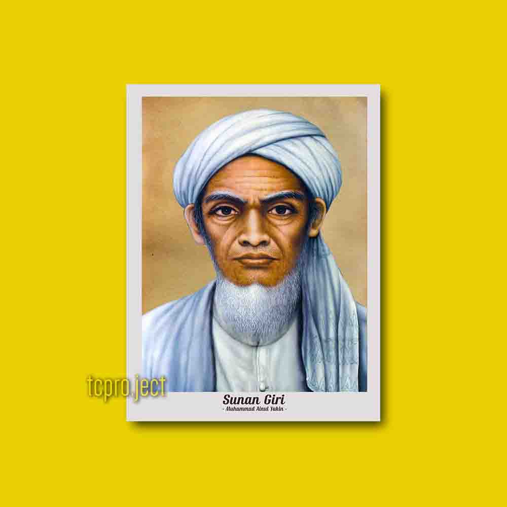 Sunan Giri Wali Songo Poster - Dekorasi Hiasan Dinding Kayu
