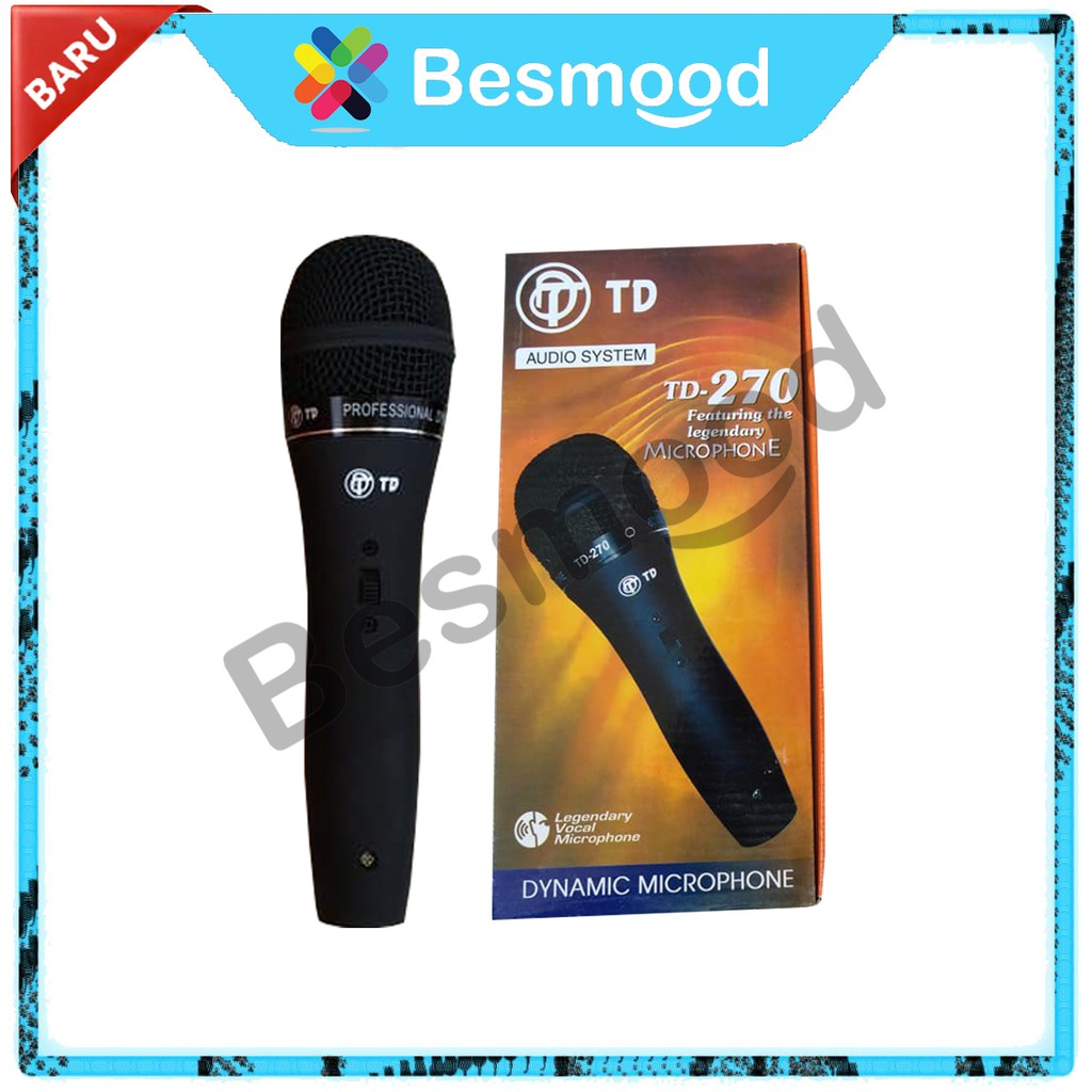 Besmood Mic Karaoke Kabel Microphone Twindog TD 270