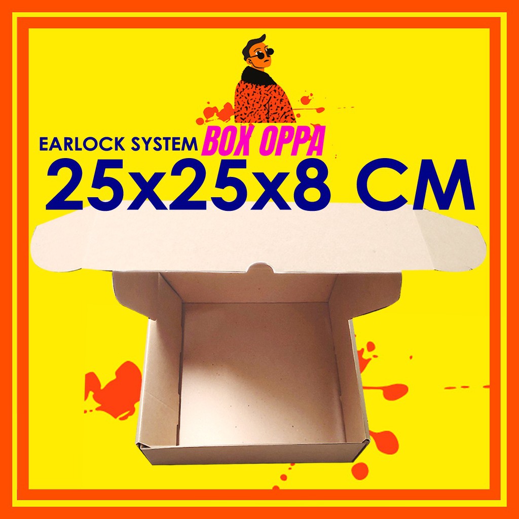 

Kardus Dus EARLOCK FULL uk 25x25x8 cm (ECER) Die Cut Box Kotak Packing Aksesoris Baju Kue Hijab