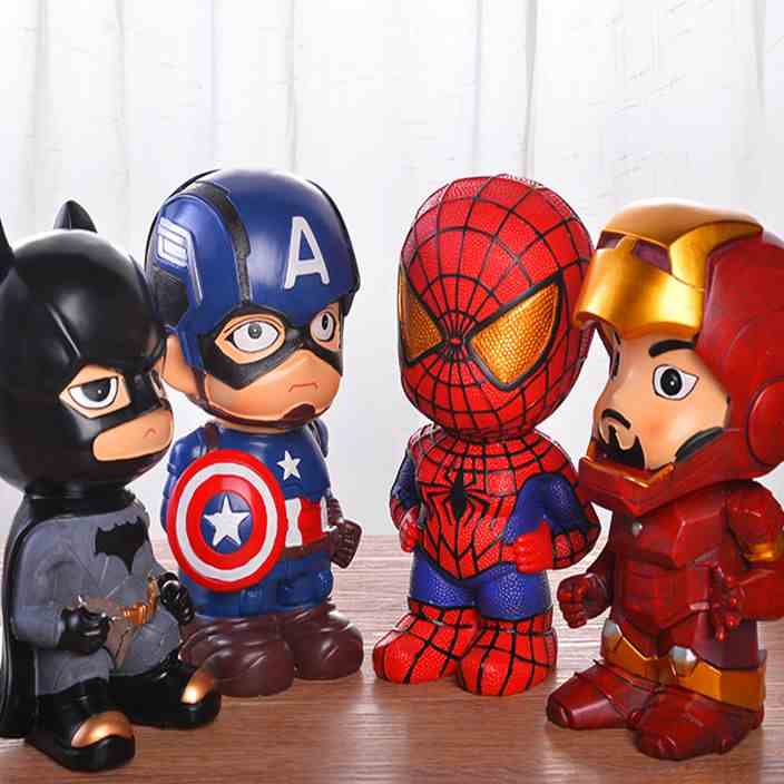 Celengan Koin Desain Marvel Avengers Spider Man Batman Superman Untuk Dekorasi Rumah