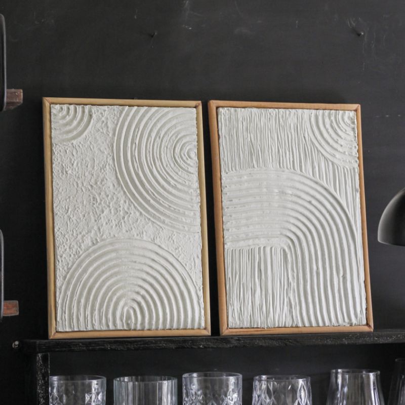 Hiasan dinding TEXTURE ART walldecor ruang tamu Cafe/Lukisan semen/AESTHETIC/