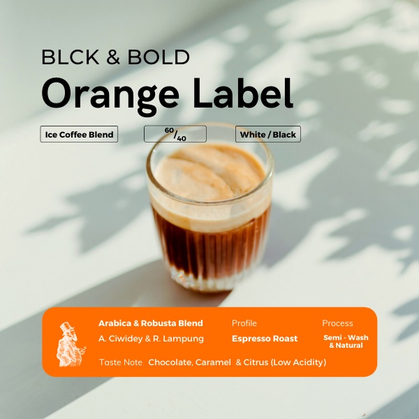 

Espresso Kopi Susu "ORANGE LABEL" Bubuk/Biji Kopi - Biji Kopi