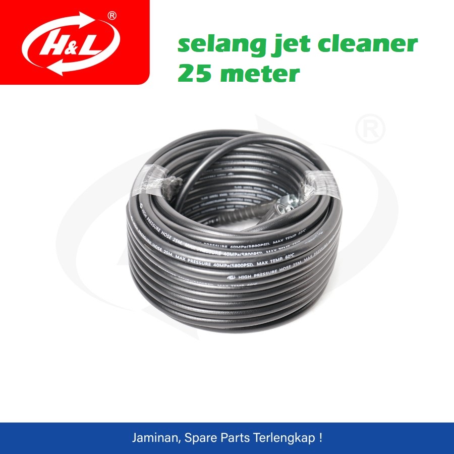 Selang Jet Cleaner 25M / 25 Meter High Pressure Hose Merk H&amp;L