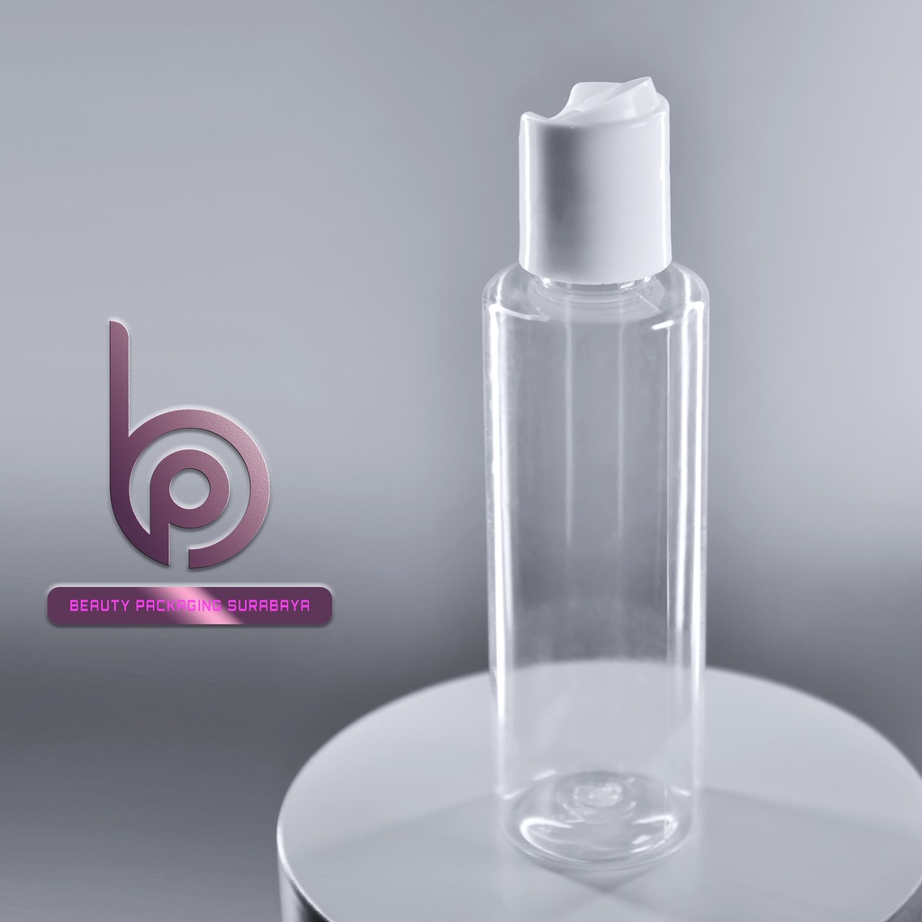 Botol Plastik PET 60ml RF Bening Tutup Presstop