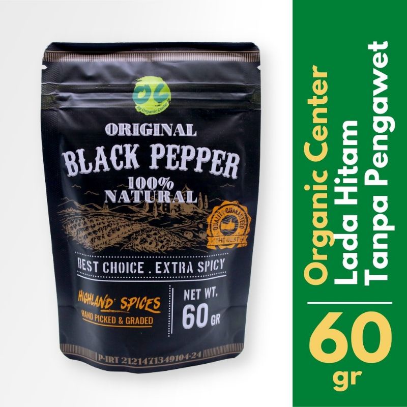 

Organic Center Black Pepper 60gr Lada Hitam Bubuk Tanpa Pengawet 100% Natural Extra Spicy Original Blackpepper Quality Guaranteed Alami Highland Spices berkualitas Kualitas terjamin best choice Ladaku merica bubuk 100gr white pepper refill