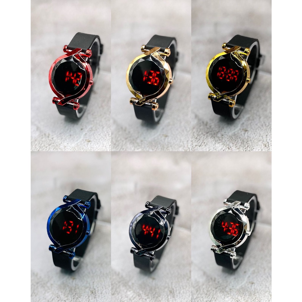 Jam Tangan Wanita K4178Z Digital Tali Rubber Tanggal Aktif Free Box &amp; Baterai