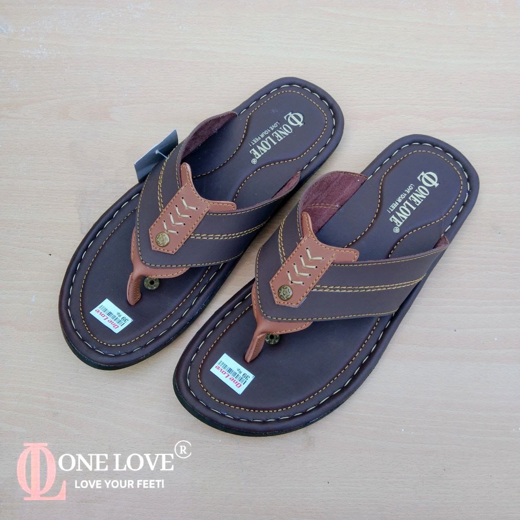 SENDAL LAKI LAKI DEWASA SANDAL KULIT PRIA DEWASA ONE LOVE SANDAL JEPIT PRIA MURAH