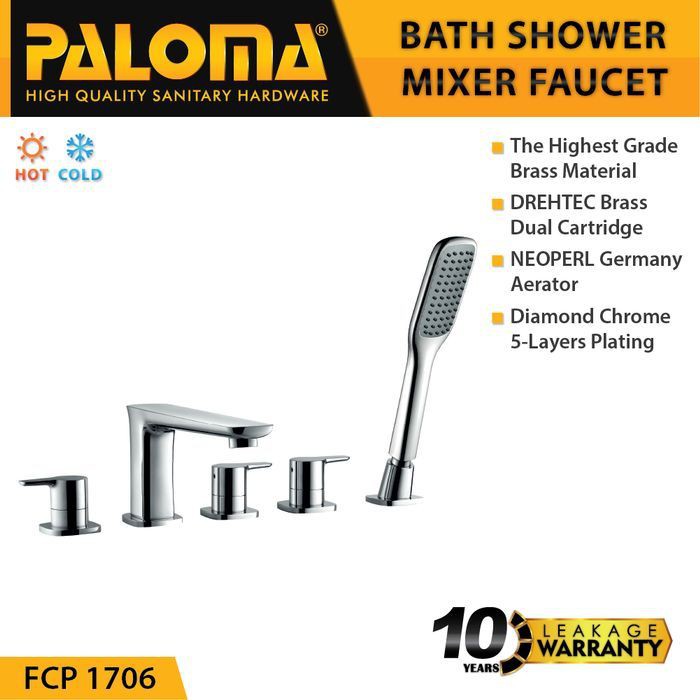 PALOMA FCP 1706 Keran Mixer Bathtub Shower Mandi Panas Dingin Kran Air