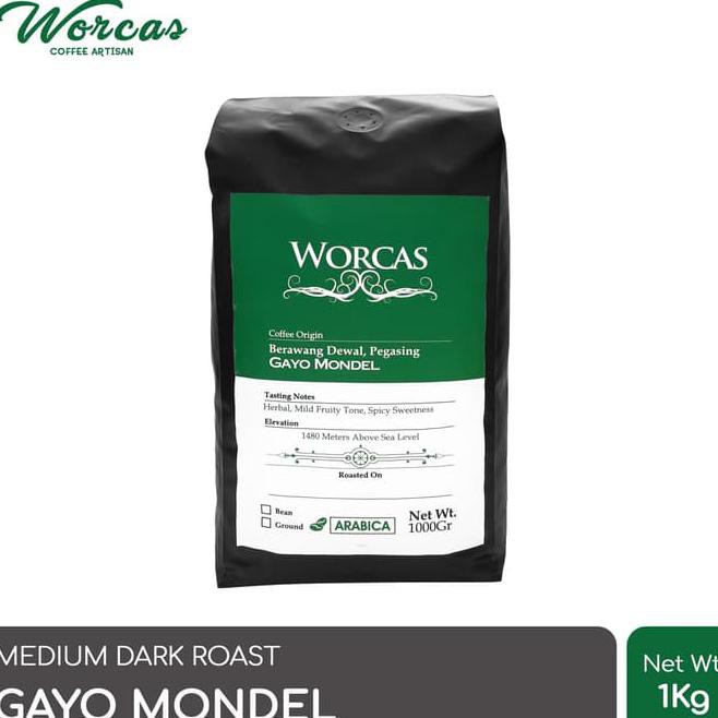 

SSLJ KOPI ARABICA ACEH GAYO 1 KG (BIJI/BUBUK) | WORCAS COFFEE - KOPI BIJI J5UB