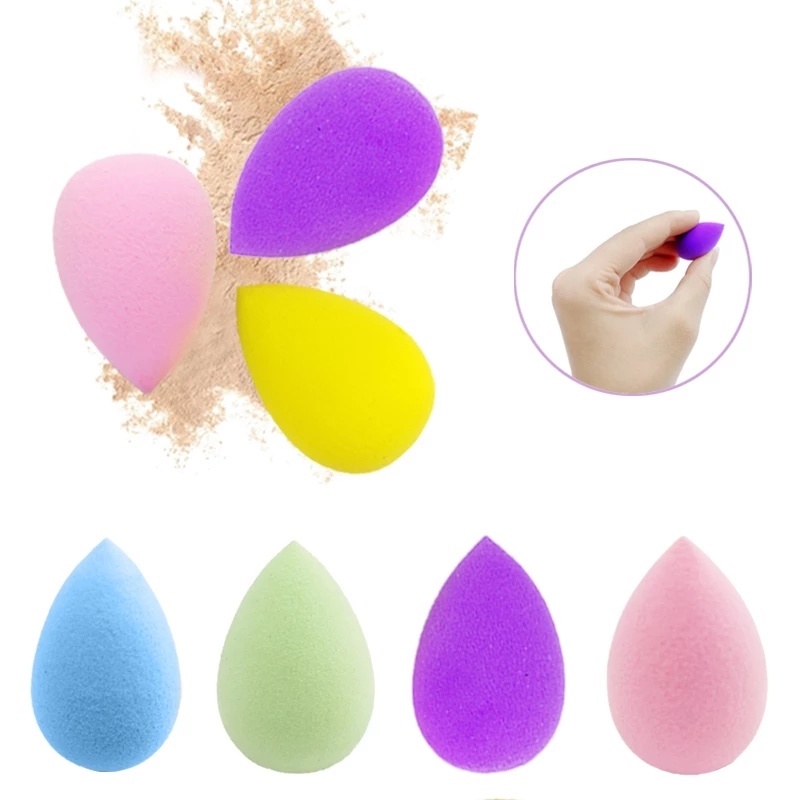 [4/12 Pcs Set Random Color &amp; Style Mini Makeup Sponge Blender ] [Latex-Free Foundation Blending Sponge] [Cosmetic Puff For Applying Powder,Cream,Liquid]