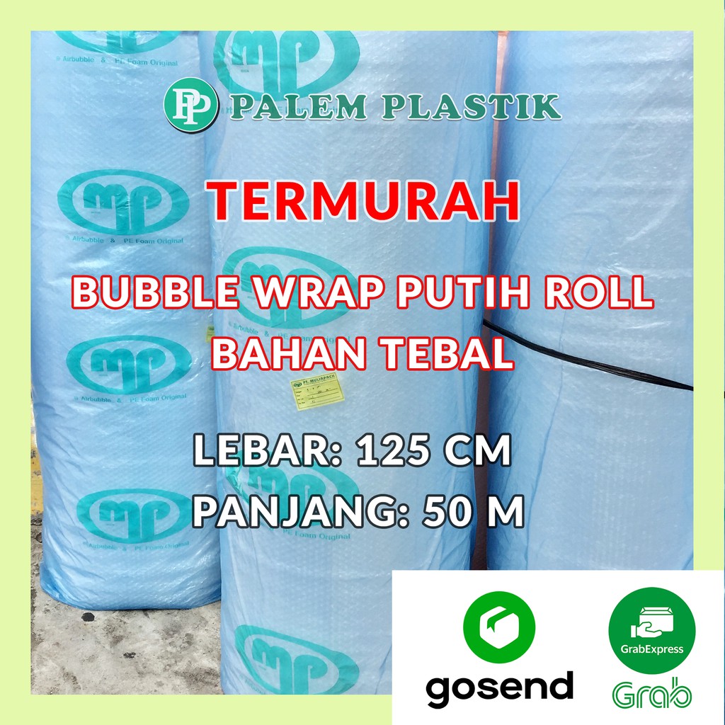 

BUBBLE SHEET / WRAP ROLL PUTIH / BENING MULIAPACK BIRU 125 CM X 50 M (BAHAN TEBAL)