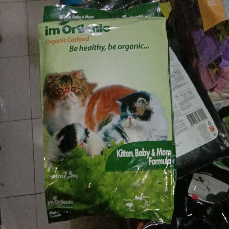 Makanan kering buat kucing IM ORGANIK for kitten,baby&amp;mom 7,5kg